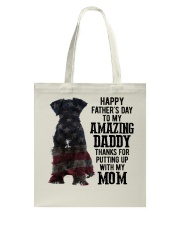 Father Day - Miniature schnauzer black Tote Bag tile