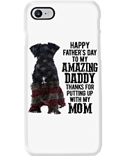 Father Day - Miniature schnauzer black Phone Case tile
