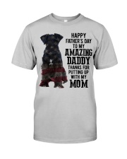 Father Day - Miniature schnauzer black Classic T-Shirt front
