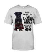Father Day - Miniature schnauzer black Premium Fit Mens Tee tile