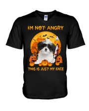 Angry - Havanese 1 V-Neck T-Shirt tile