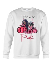 Pink Month - Basset Hound and Dapple Dachshund Crewneck Sweatshirt tile
