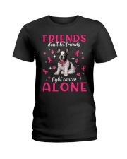 Cancer Alone - French Bulldog 2 Ladies T-Shirt tile