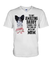 Amazing Daddy - Papillon V-Neck T-Shirt tile