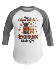 Pumpkin Kinda - Grey French Bulldog Baseball Tee tile