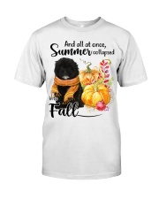 Into Fall - BLACK Shih-Poo Classic T-Shirt front