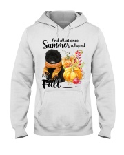 Into Fall - BLACK Shih-Poo Hooded Sweatshirt tile