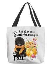 Into Fall - BLACK Shih-Poo All-Over Tote tile