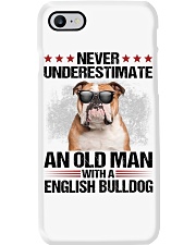 Old Man English Bulldog Phone Case tile