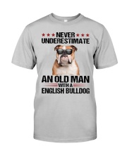 Old Man English Bulldog Classic T-Shirt front