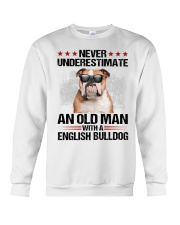 Old Man English Bulldog Crewneck Sweatshirt tile