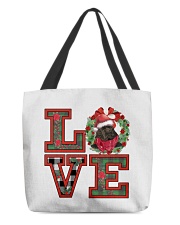 Christmas Love - BLACK American Cocker Spaniel All-Over Tote tile