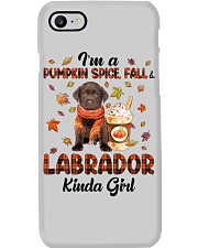 Pumpkin Kinda - CHOCOLATE Labrador Phone Case tile