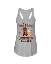 Pumpkin Kinda - CHOCOLATE Labrador Ladies Flowy Tank tile