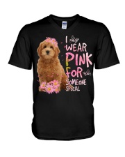 For Someone - RED Goldendoodle V-Neck T-Shirt tile