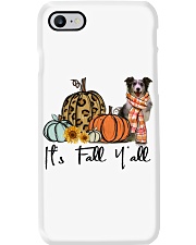 Fall Pumpkin Blue Merle Collie Phone Case tile