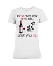 She Also Needs Dog Premium Fit Ladies Tee tile