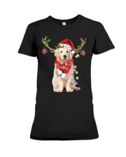 Reindeer - Golden Retriever Premium Fit Ladies Tee tile
