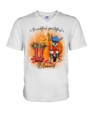 Grateful - Chihuahua V-Neck T-Shirt tile