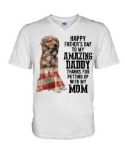 Father Day - Mutt Dog V-Neck T-Shirt tile