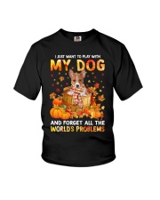 Forget Problems - Basenji Youth T-Shirt tile