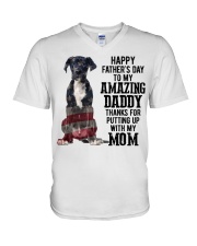 Father Day - Great Dane V-Neck T-Shirt tile