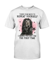 First Time - Afghan Hound Classic T-Shirt front