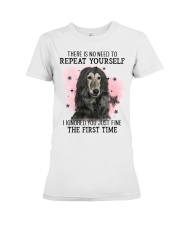 First Time - Afghan Hound Premium Fit Ladies Tee tile