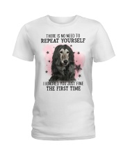 First Time - Afghan Hound Ladies T-Shirt tile