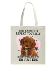 First Time - RED Cockapoo Tote Bag tile