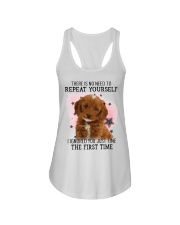 First Time - RED Cockapoo Ladies Flowy Tank tile