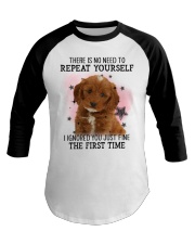First Time - RED Cockapoo Baseball Tee tile