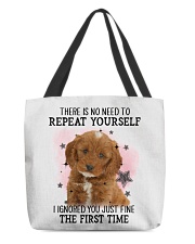 First Time - RED Cockapoo All-Over Tote tile