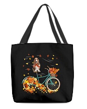 Autumn Bike - Basset Hound All-Over Tote tile