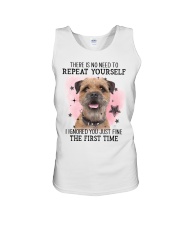 First Time - Border Terrier Unisex Tank tile