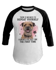 First Time - Border Terrier Baseball Tee tile