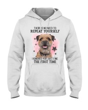 First Time - Border Terrier Hooded Sweatshirt tile