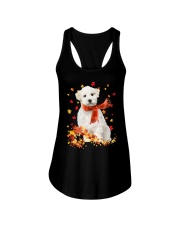 Autumn Leaves Scraf - Maltese Ladies Flowy Tank tile