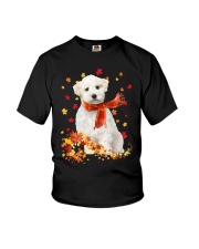 Autumn Leaves Scraf - Maltese Youth T-Shirt tile