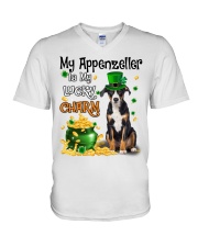 Lucky Charm - Appenzeller Sennenhund V-Neck T-Shirt tile