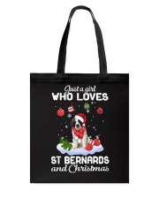Just A Girl - St Bernard Tote Bag tile