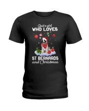 Just A Girl - St Bernard Ladies T-Shirt tile