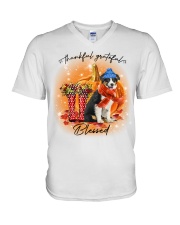 Grateful - Australian Shepherd 2 V-Neck T-Shirt tile