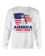 American 4th july - Husky Dog Crewneck Sweatshirt tile