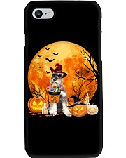Moon Candy - GREY Miniature Schnauzer Phone Case tile