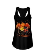 Fall Forest - Black Labrador 2 Ladies Flowy Tank tile