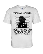 Personal Stalker Yorkiepoo V-Neck T-Shirt tile