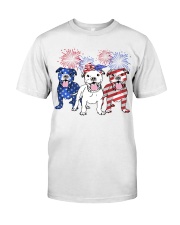 American Firework - Pitbull Dog Classic T-Shirt front