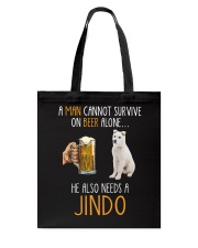 Beer Alone - Jindo Tote Bag tile