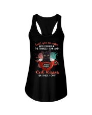 Give Me Coffee - BLACK Cat Ladies Flowy Tank tile